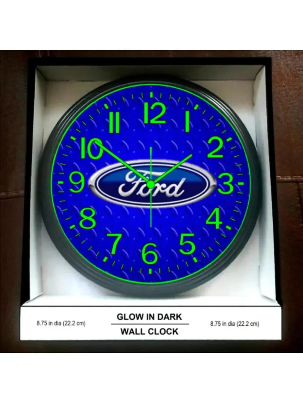 Wall Clock Ford F-150 Mustang Shelby Truck Garage Shop Glow In Dark Wall Clock